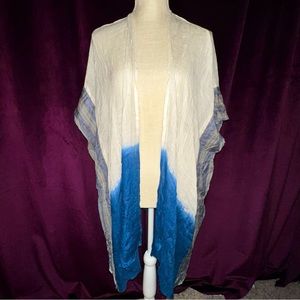 Blue Gauzy Vest Cardigan